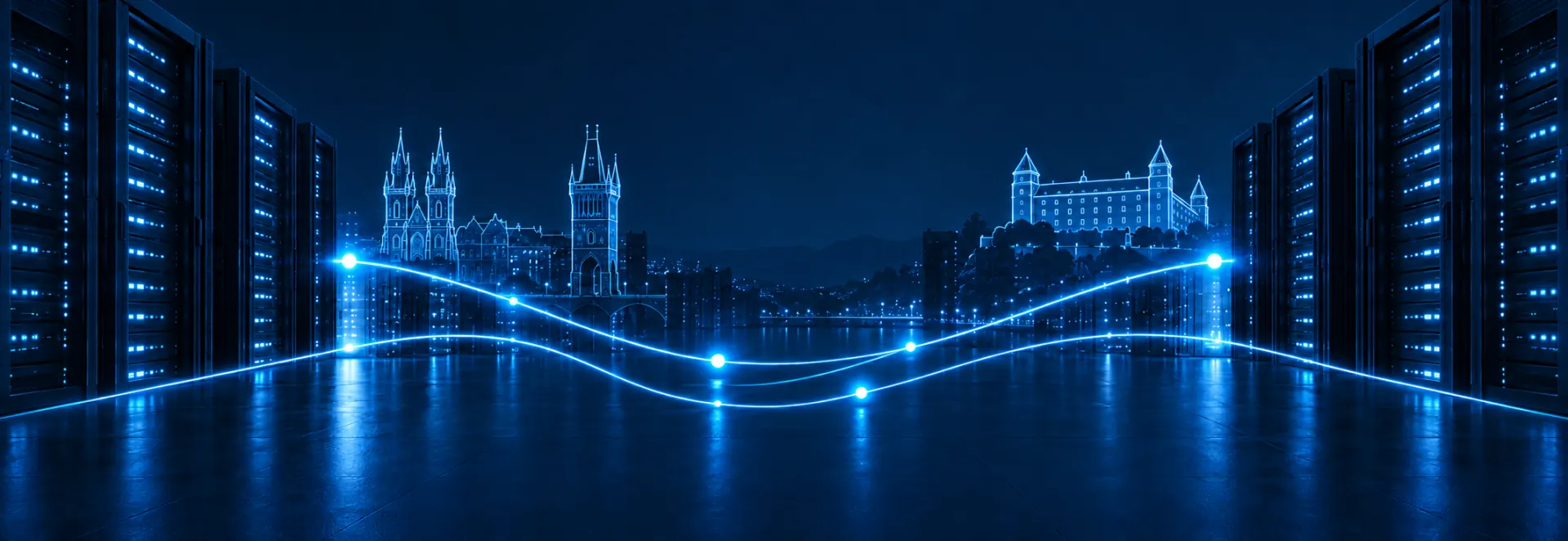 Praha a Bratislava propojené přes serverové clustery